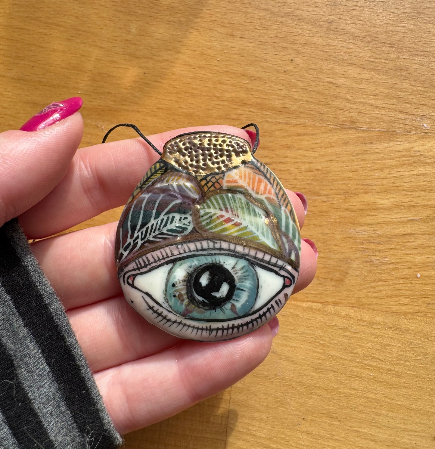 ‘Protective Eye’ Porcelain Pendant