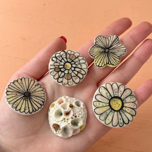 Porcelain Assorted Hand Crafted Fridge Magnet Set