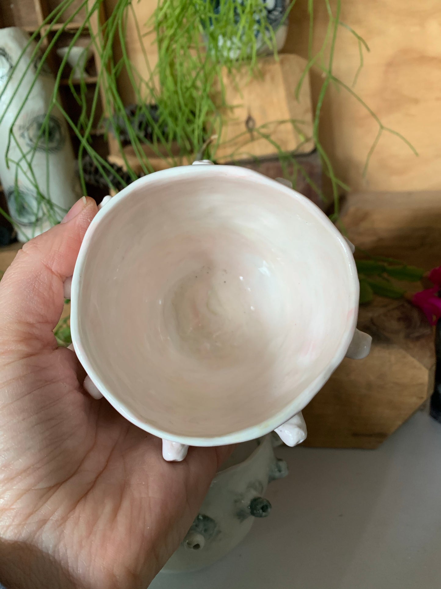 One ‘Urchin’ marbled porcelain hand formed cup