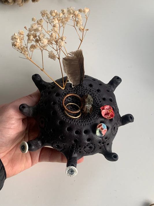 ‘Urchin’ shaped Trinket Dish/ jewellery stand