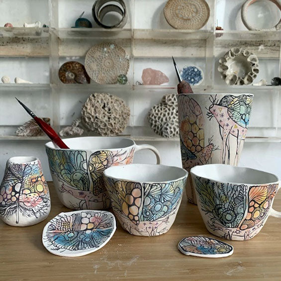 Katherine Wheeler  Pottery designs, Ceramic painting, Pottery art