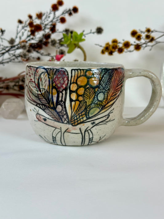 ‘Creature’ hand painted cup