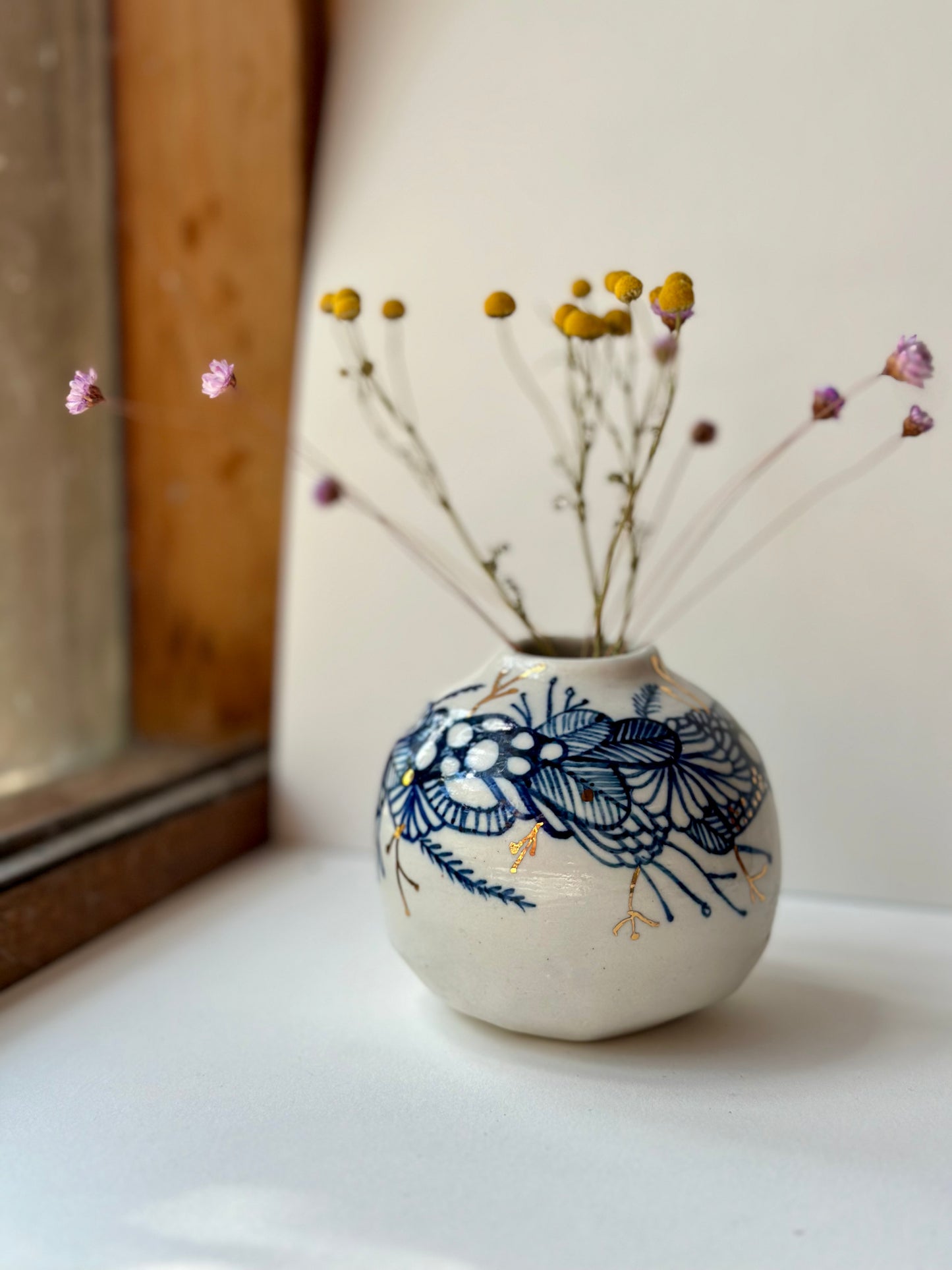 Hand Painted ‘Seafoam’ Porcelain Vase