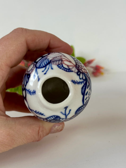 Hand Painted ‘seafoam’  Porcelain Vase