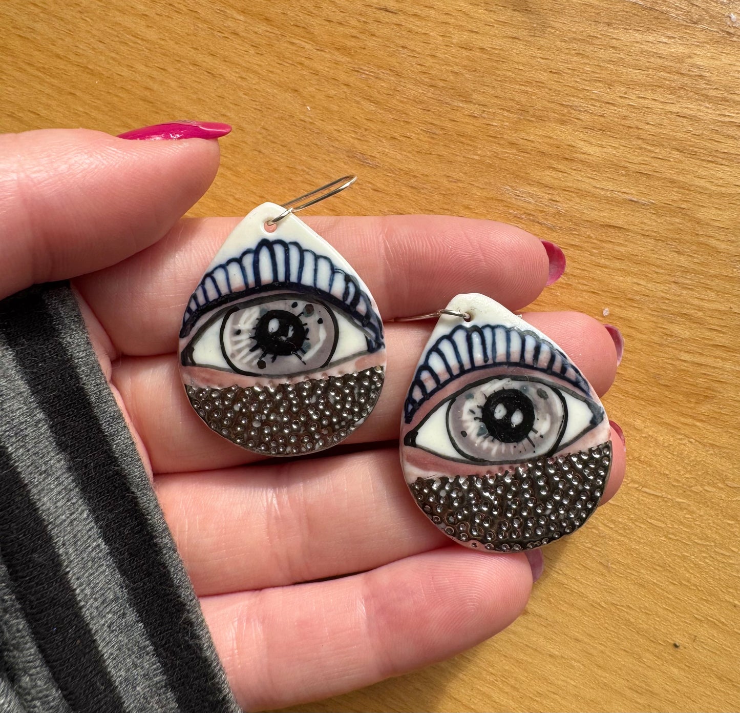 ‘The Protective Eye’ Porcelain Earrings