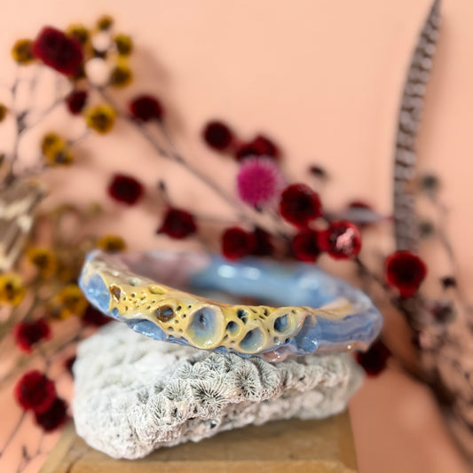 Handmade Multicolour Porcelain Coral Bangle