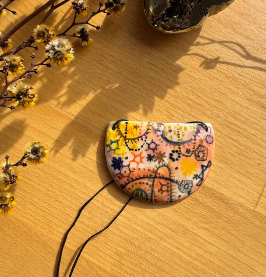 ‘Stars and Cells’ Ceramic Pendant