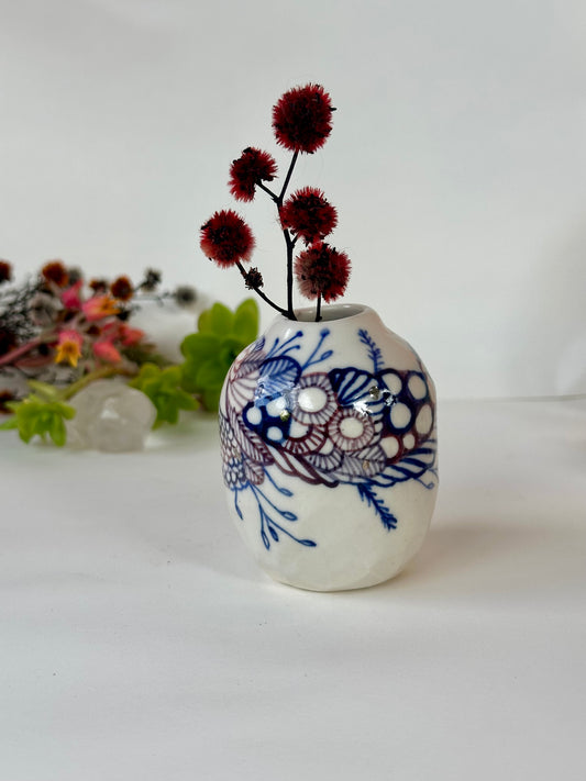 Hand Painted ‘seafoam’  Porcelain Vase