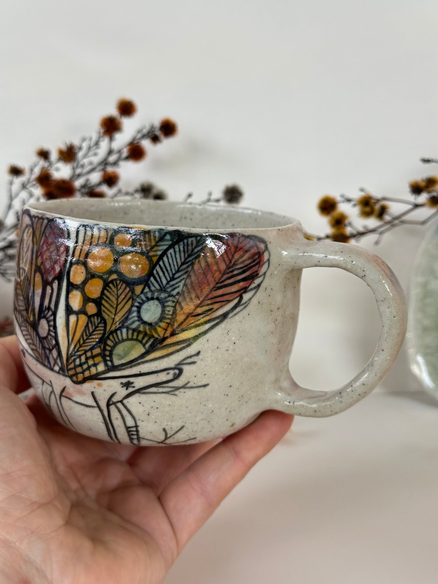 ‘Creature’ hand painted cup