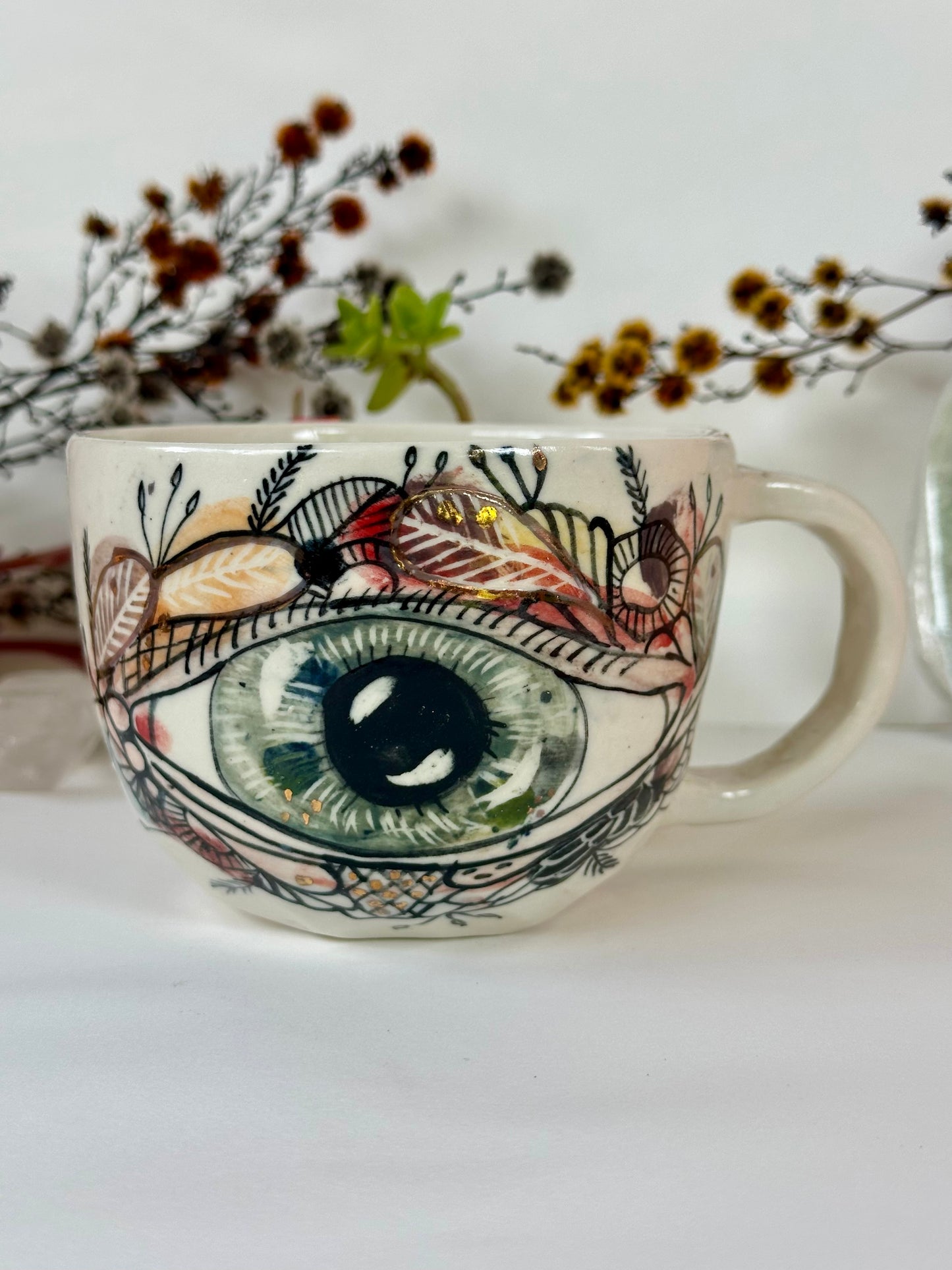 ‘Protective eye’ hand painted cup