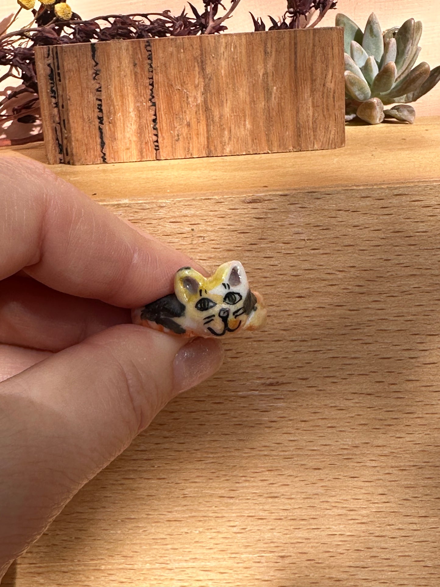 Hand made porcelain ‘cat’ ring, choose a size