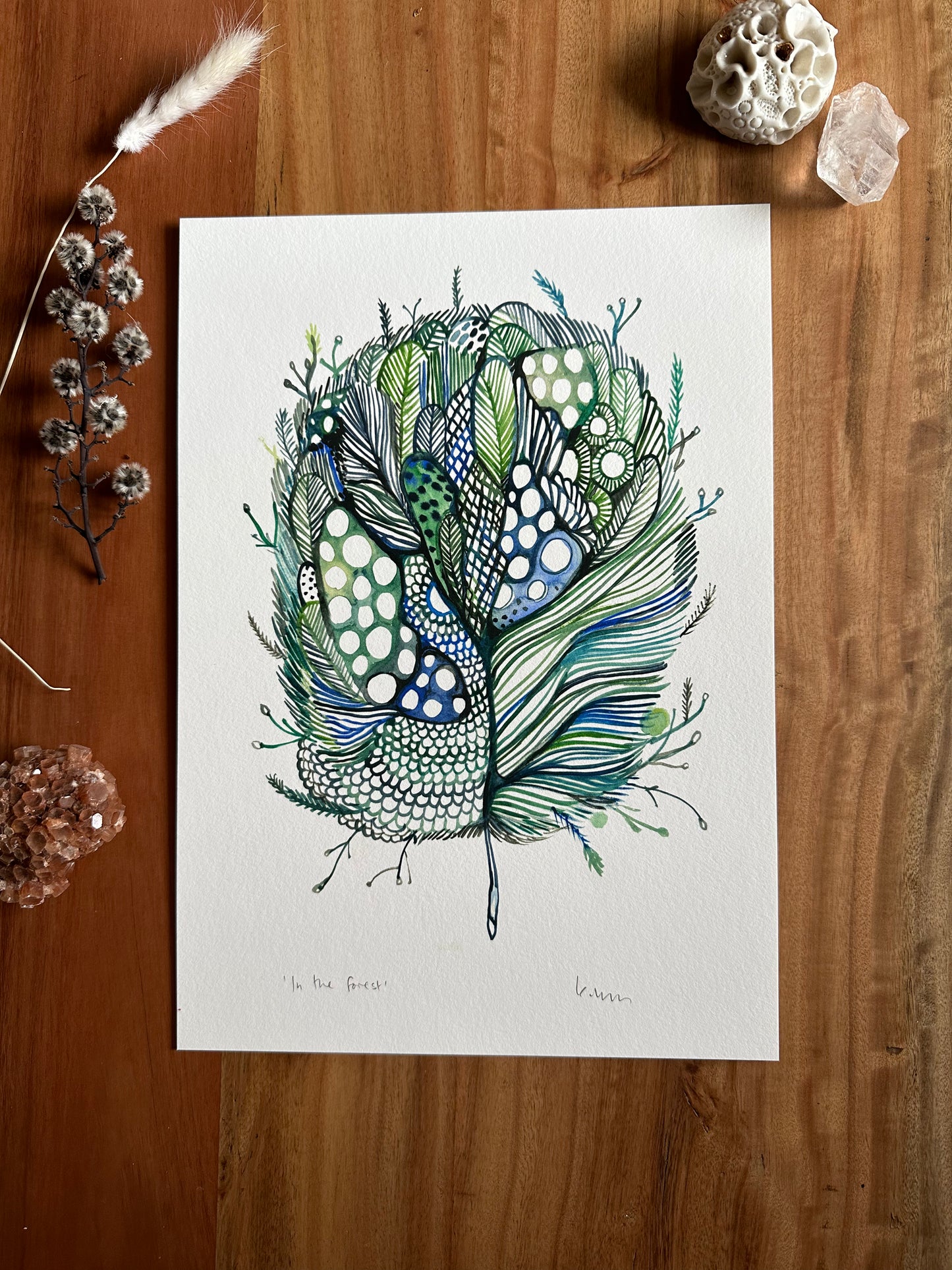 ‘In the forest’ giclee print in A3, A4 or a5
