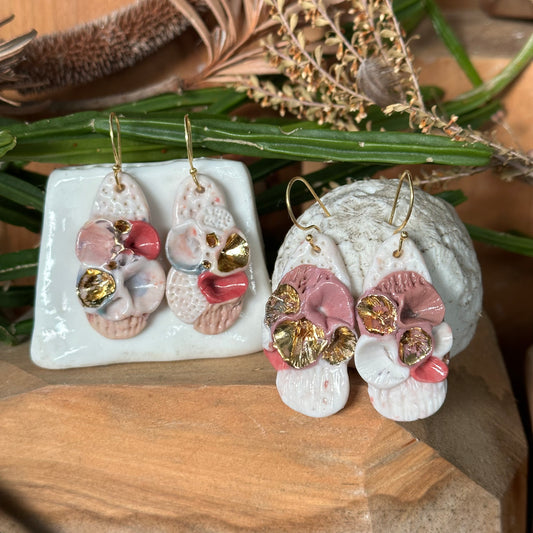 Hand made porcelain ‘rock coral’ Earrings