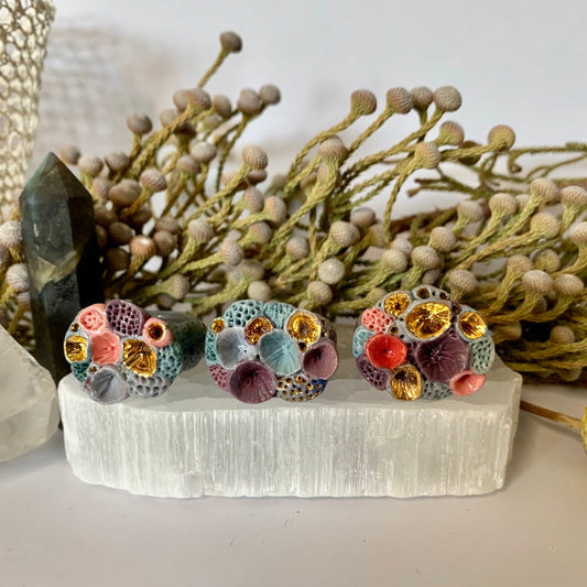 Coloured porcelain ‘rock coral’ ring, choose one