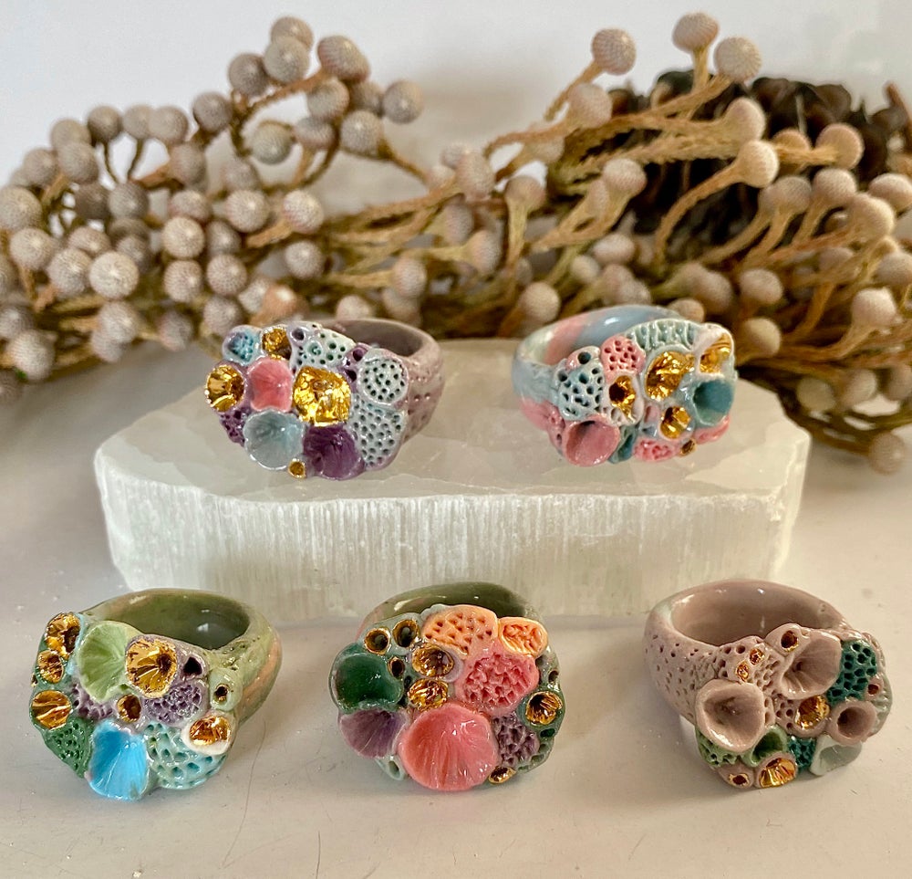 Multicolour ‘Rock Coral’ Ring - Choose a Size