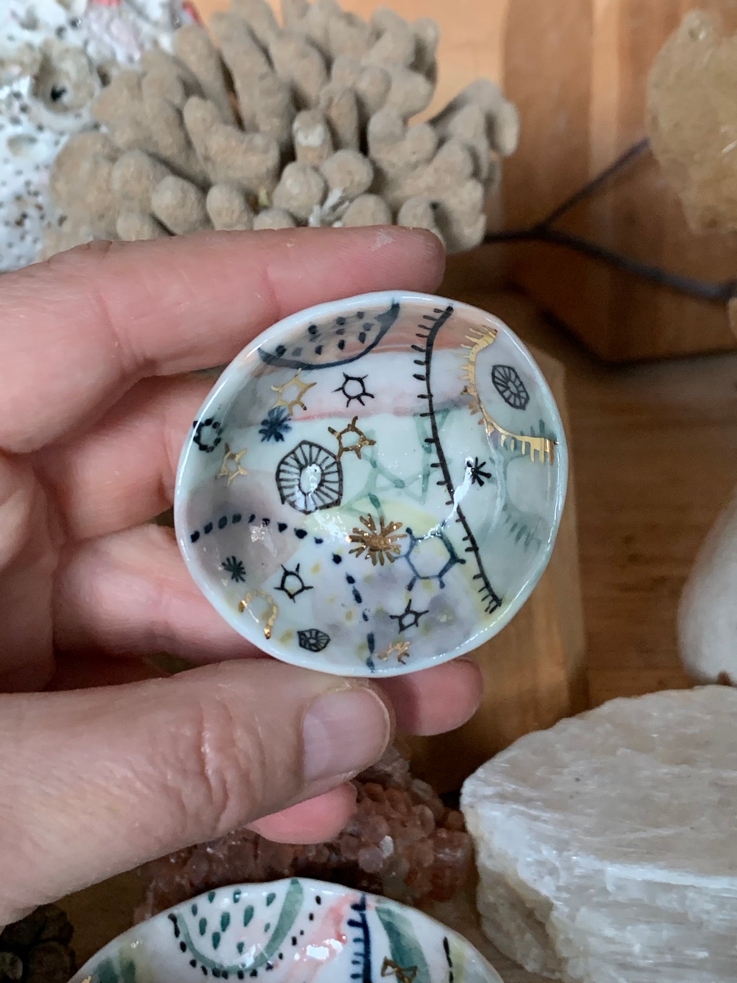 Hand Painted Small ‘stars and cells’ Bowl