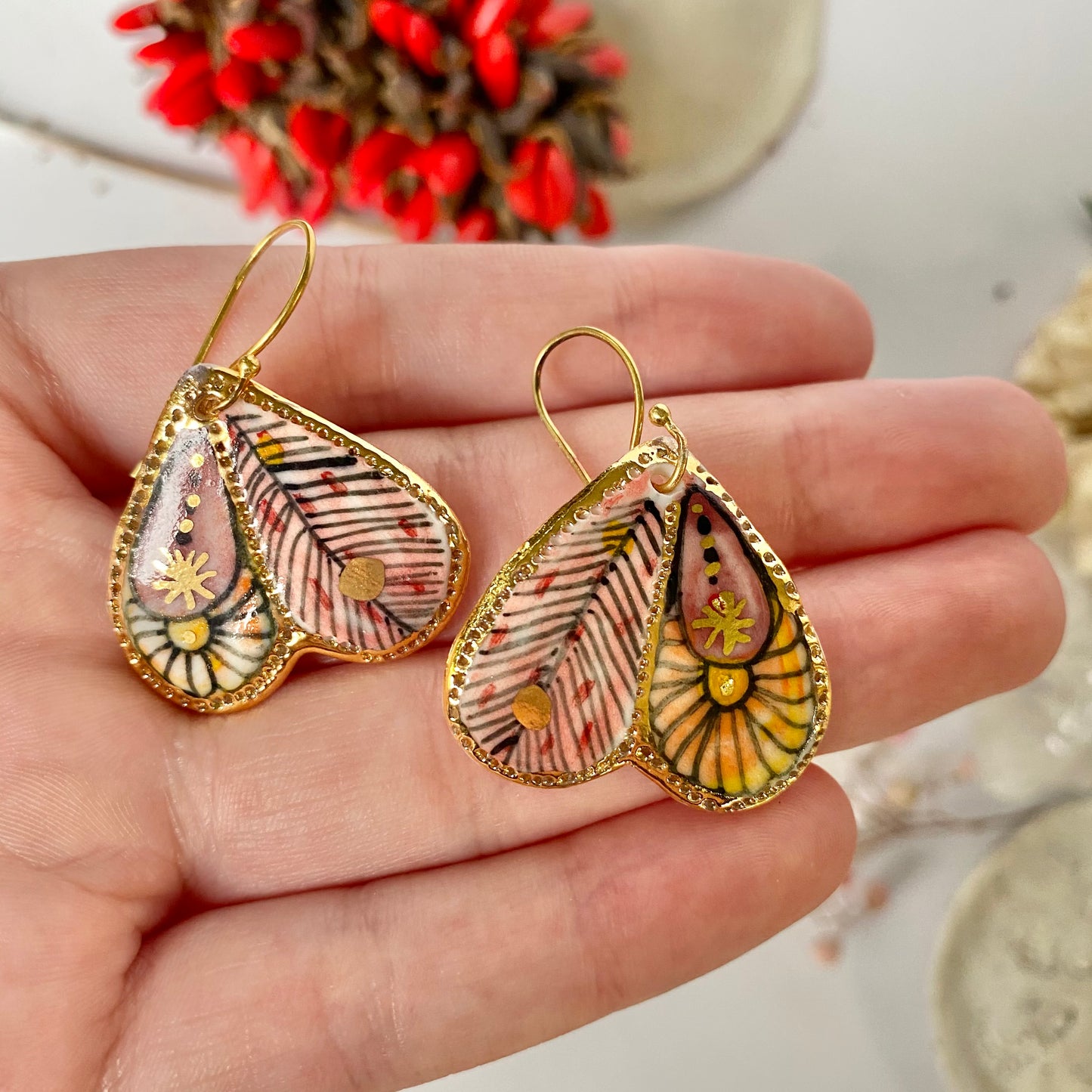 Porcelain ‘Wings’ Earrings