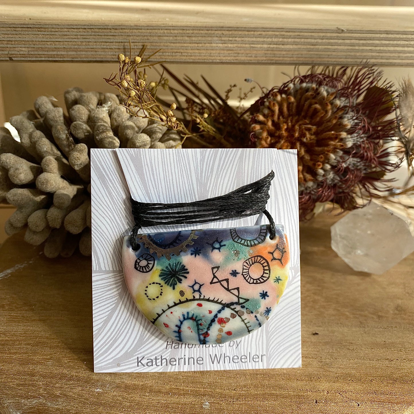 Hand Painted ‘Stars and Cells’ Pendant