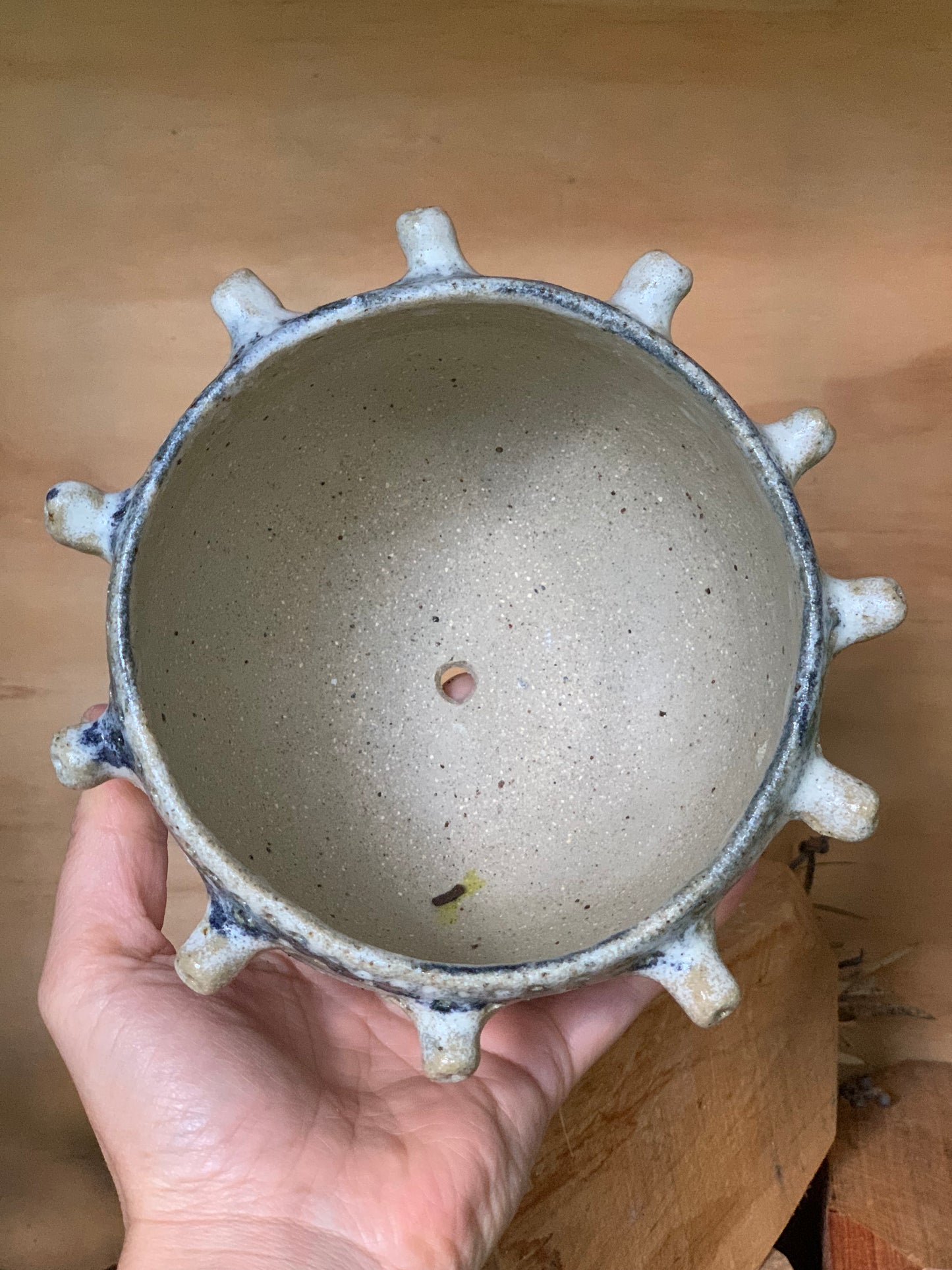 ‘Urchin’ planter pot, with drainage  hole
