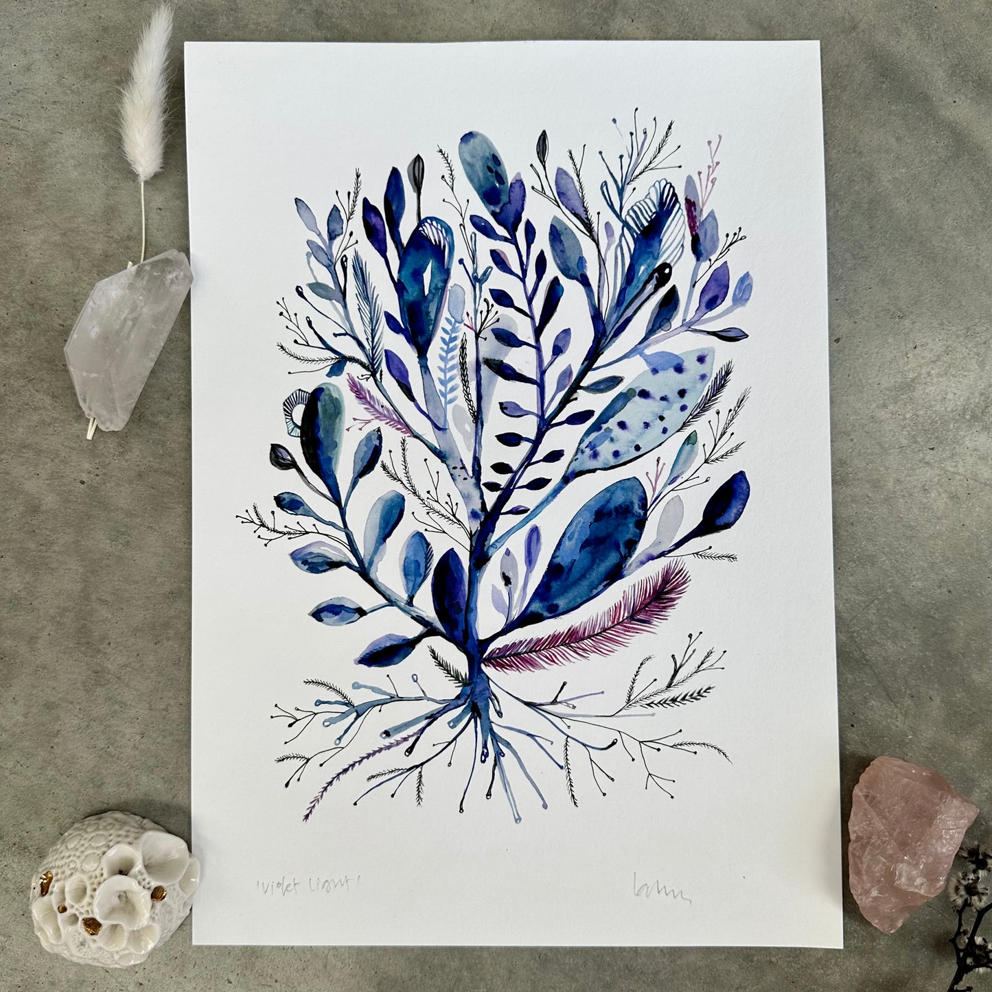 ‘Violet light’ giclee print in A3, A4 or a5
