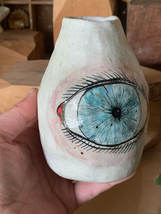 Hand painted ‘the protective eye’ vase