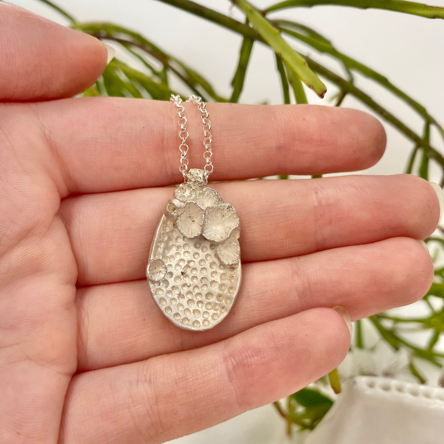 ‘Rock coral’ Sterling Silver Pendant