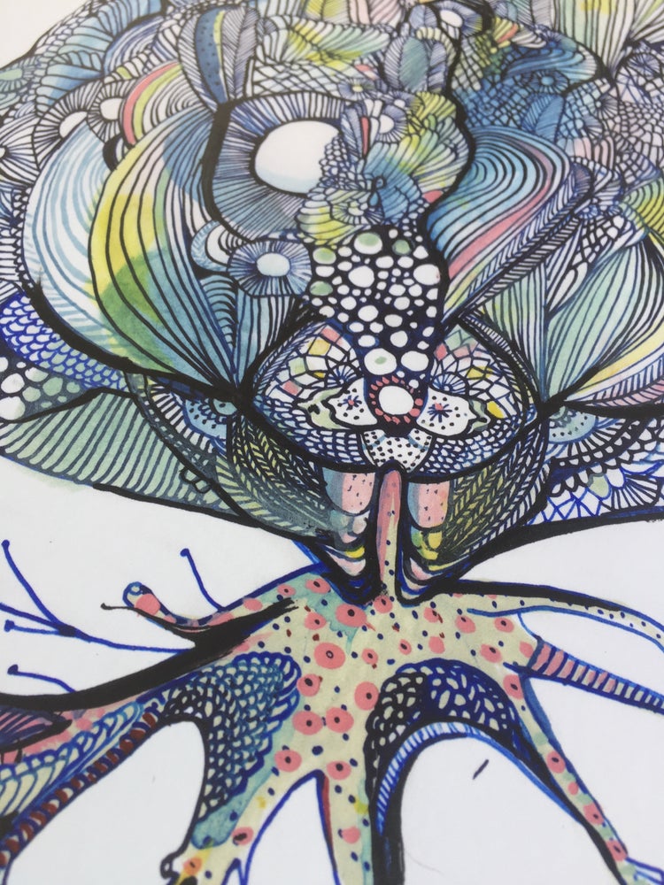 'Octopus, variation' fine art print, A3 or A4